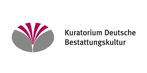 Logo des Kuratoriums Deutsche Bestattungskultur mit stilisiertem, schalenförmigem Symbol und Schriftzug.